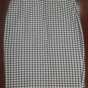 Black/White  square  Pencil skirt